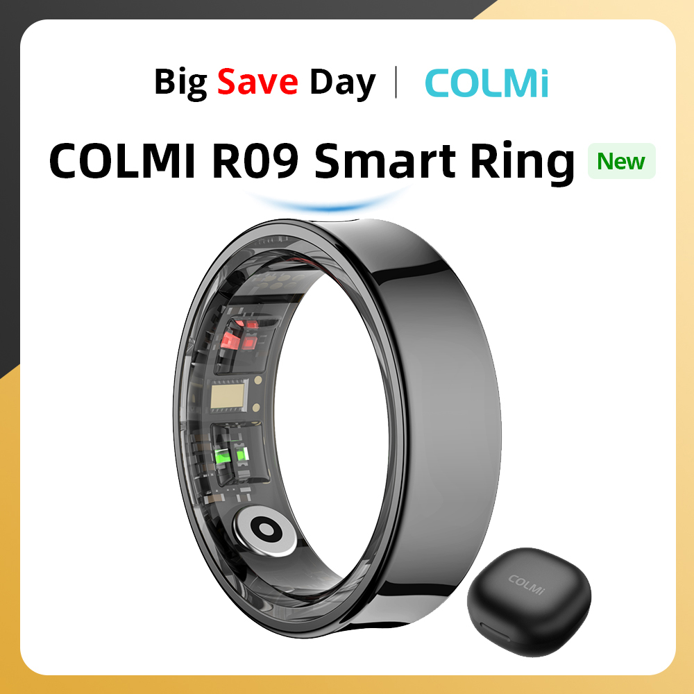 Young Men'S Accessories - 2024 COLMI R09 สมาร์ทแหวนผู้ชายผู้หญิงพร้อมเคสชาร์จ,สุขภาพอุณหภูมิร่างกายและ Sleep Monitor