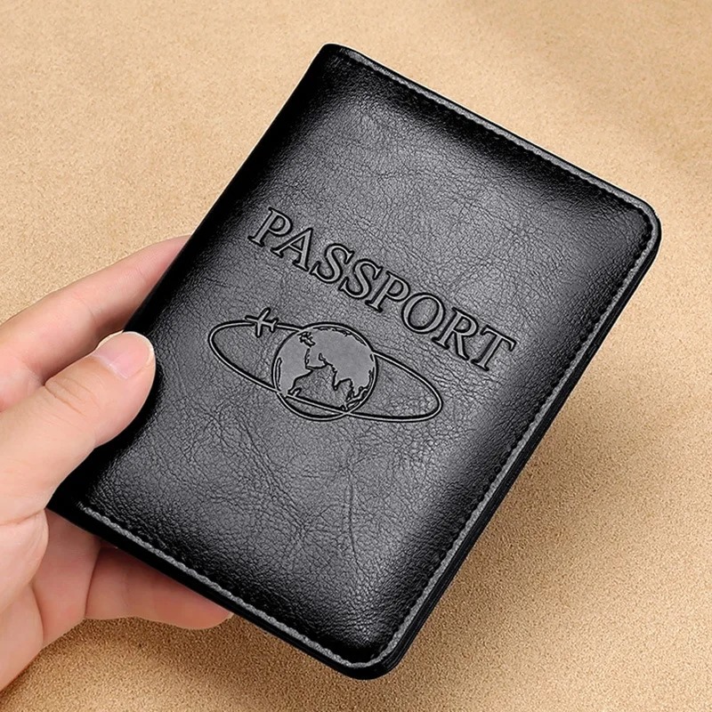 Men'S Accessories Wallet - Unisex ปกหนังสือเดินทางหนังแท้ RFID Blocking ผู้ชายผู้ถือหนังสือเดินทาง ID