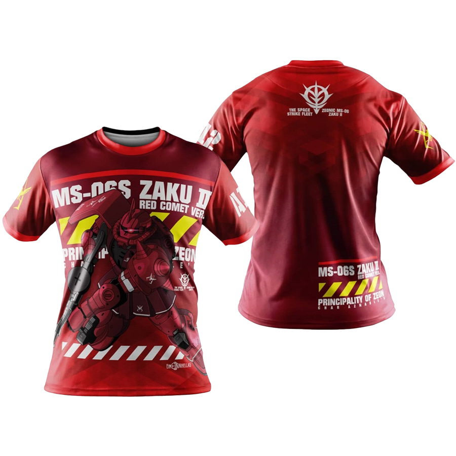 Men Accessories Unique - เสื้อยืดแห้งเร็ว 3D ลาย Bandai Mobil Suit