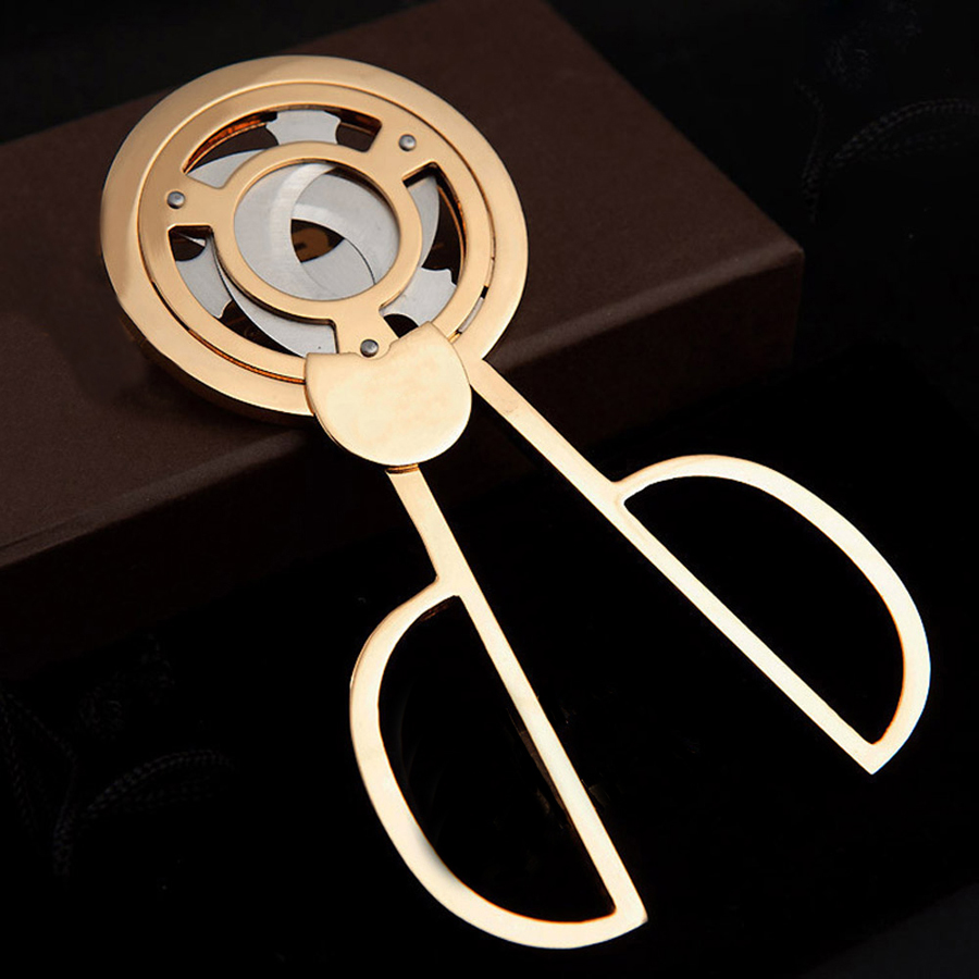 Cigar Cutter Set - เครื่องตัดซิการ์ซิการ์คนรักเปลวไฟเครื่องตัดกิโยตินมีดสแตนเลส3คมใบมีดตัดอุปกรณ์เสริมชุบทอง