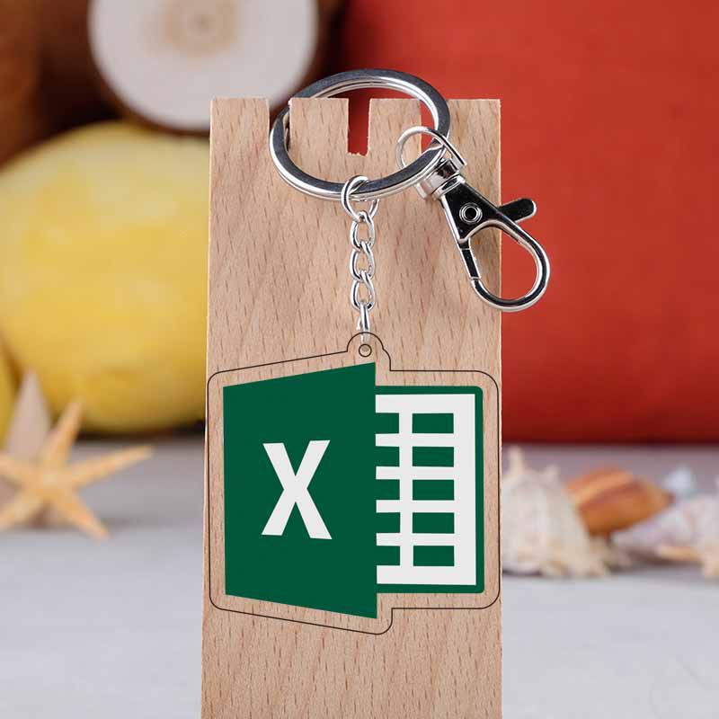 Men'S Accessories Office - พวงกุญแจอคริลิคซอฟต์แวร์น่ารักพวงกุญแจ Ai Java Badge pendant PVC