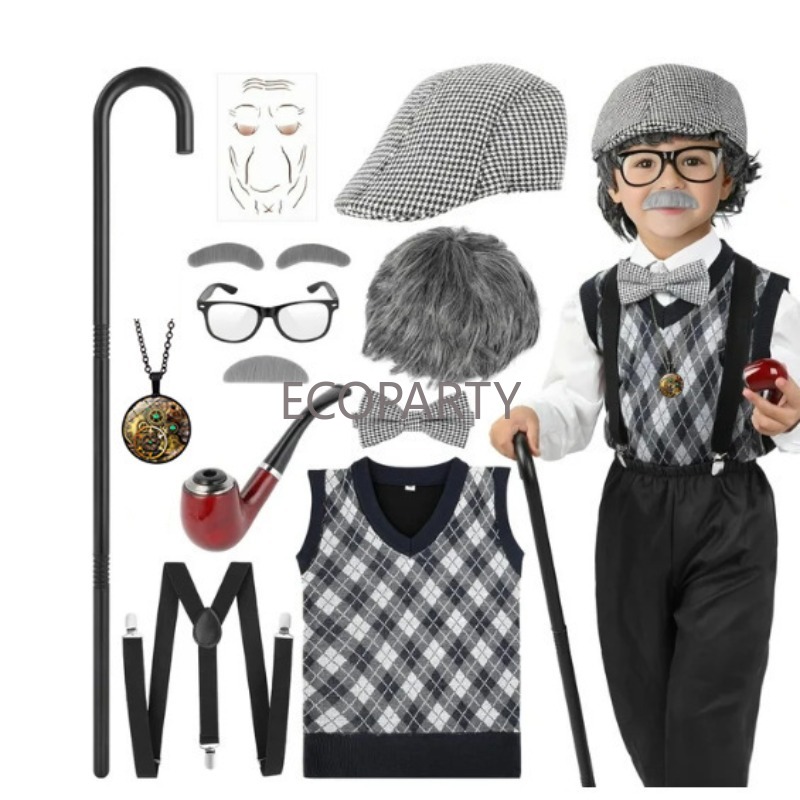 Men'S Accessories Glasses - ชุดคอสตูมเด็กผู้ชายวันฮาโลวีนปี 2024 ชุด 100 วันของโรงเรียน ชุดคุณปู่
