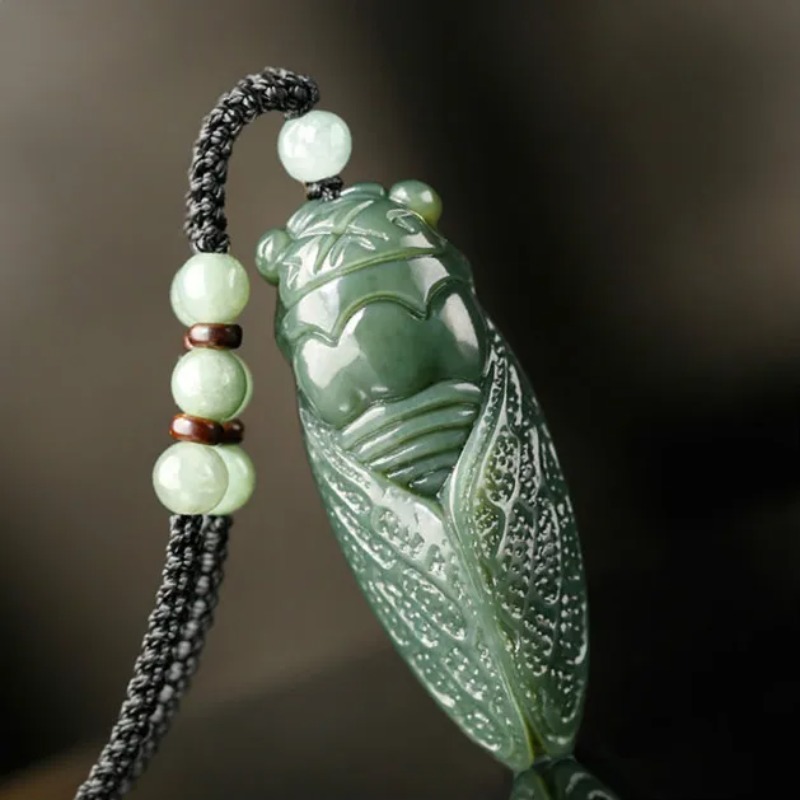 Men Accessories For Hand - หยกธรรมชาติHetian Cicadaลูกปัดจี้สร้อยคอสร้อยคอสร้อยคอสร้อยคอสร้อยคอสร้อยคอสร้อยคอสร้อยคอสร้อยคอสร้อยข้อมืออัญมณีแฟชั่นอุปกรณ์เสริมมือแกะสลักของขวัญAmuletสำหรับผู้หญิงผู้ชาย