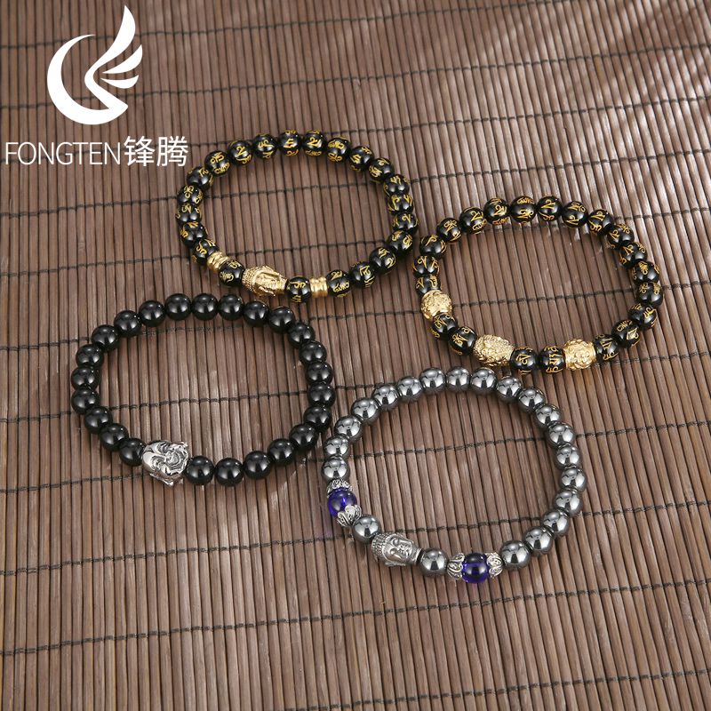 Men Accessories Bd - Fongten ศาสนาพระพุทธรูปสแตนเลสผู้ชายสร้อยข้อมือลูกปัดลมเย็น Boy อุปกรณ์เสริมแฟชั่นเครื่องประดับของขวัญ