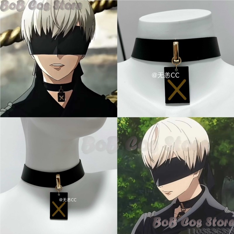 Men Accessories For Party - ชุดคอสเพลย์เกม 9S Choker สร้อยคอสีดำ อุปกรณ์เสริมหลากหลายความยาว สำหรับผู้หญิง