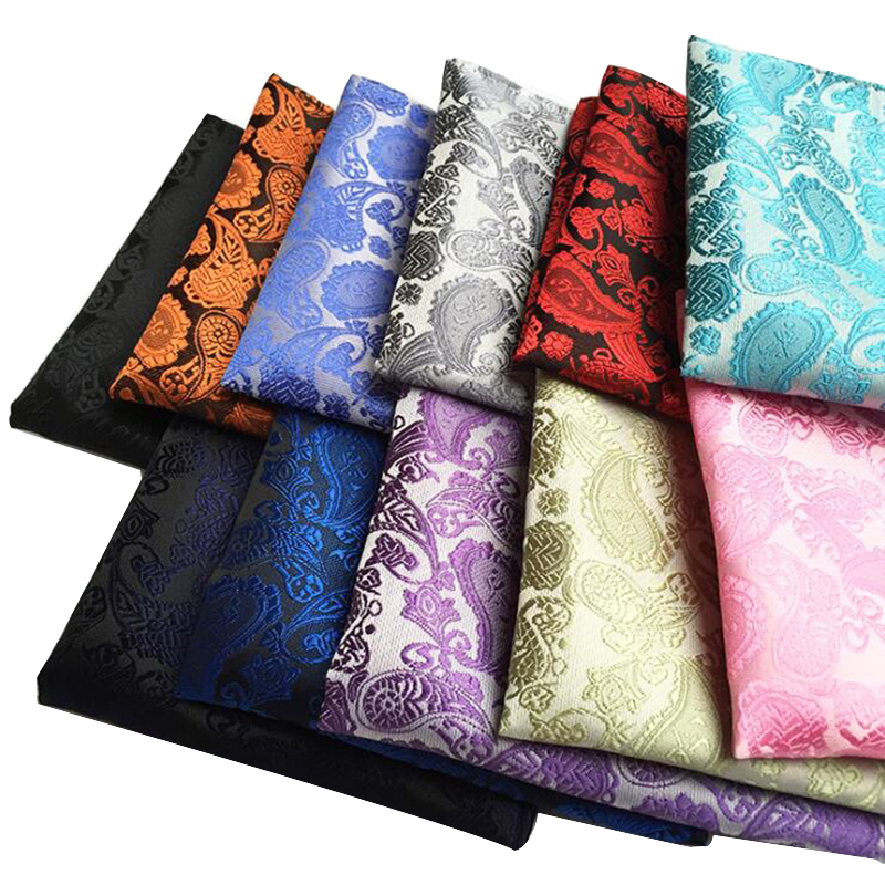 Men'S Accessories Office - ผ้าเช็ดหน้าลาย Paisley แบบคลาสสิกสำหรับผู้ชายงานเลี้ยงธุรกิจสำนักงานอุปกรณ์ของขวัญงานแต่งงานสีชมพูสีเหลืองกระเป๋าสี่เหลี่ยม