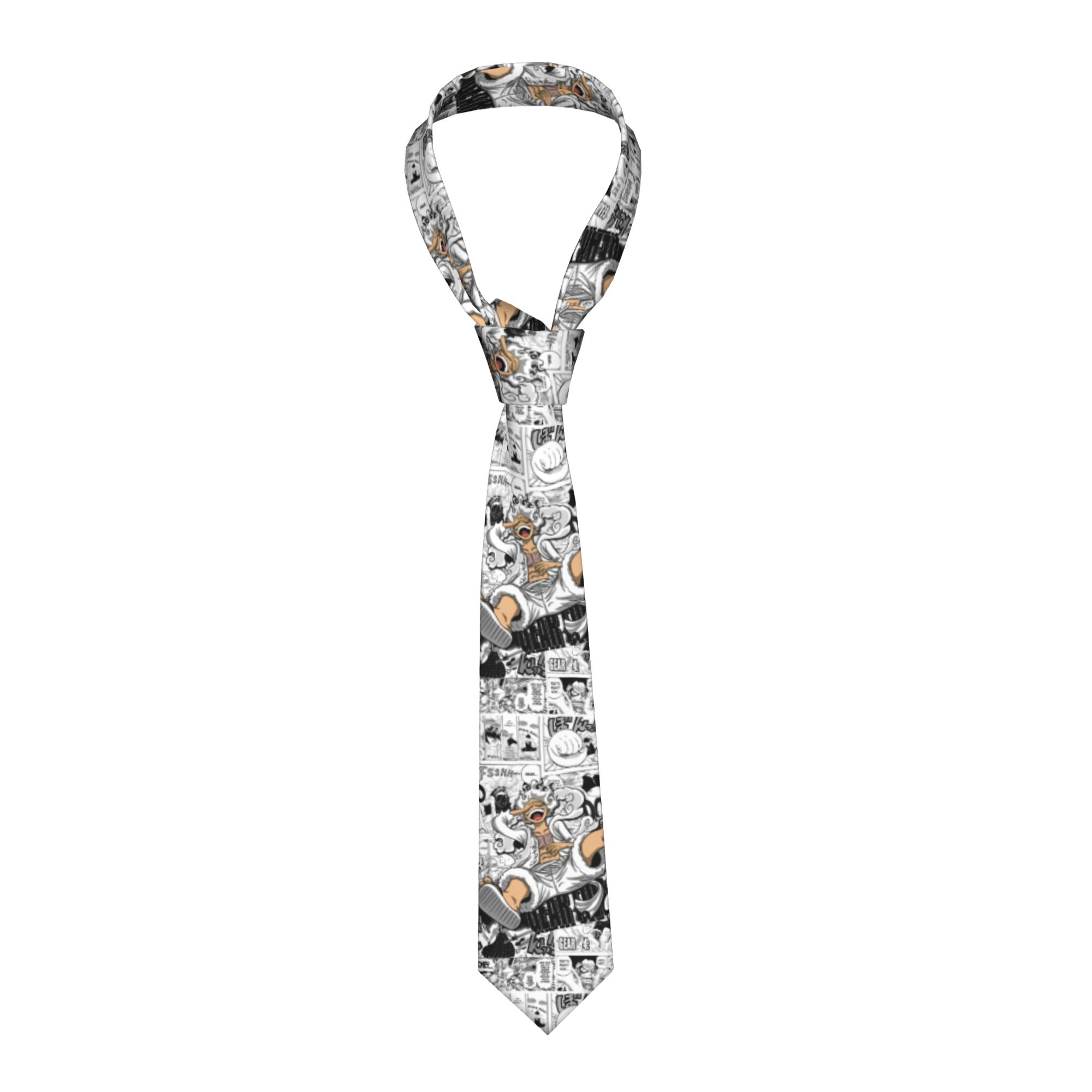 Men'S Accessories Office - เนคไทลายอนิเมะญี่ปุ่น ลายวันพีซ ผ้าไหม ขนาด 8 ซม.