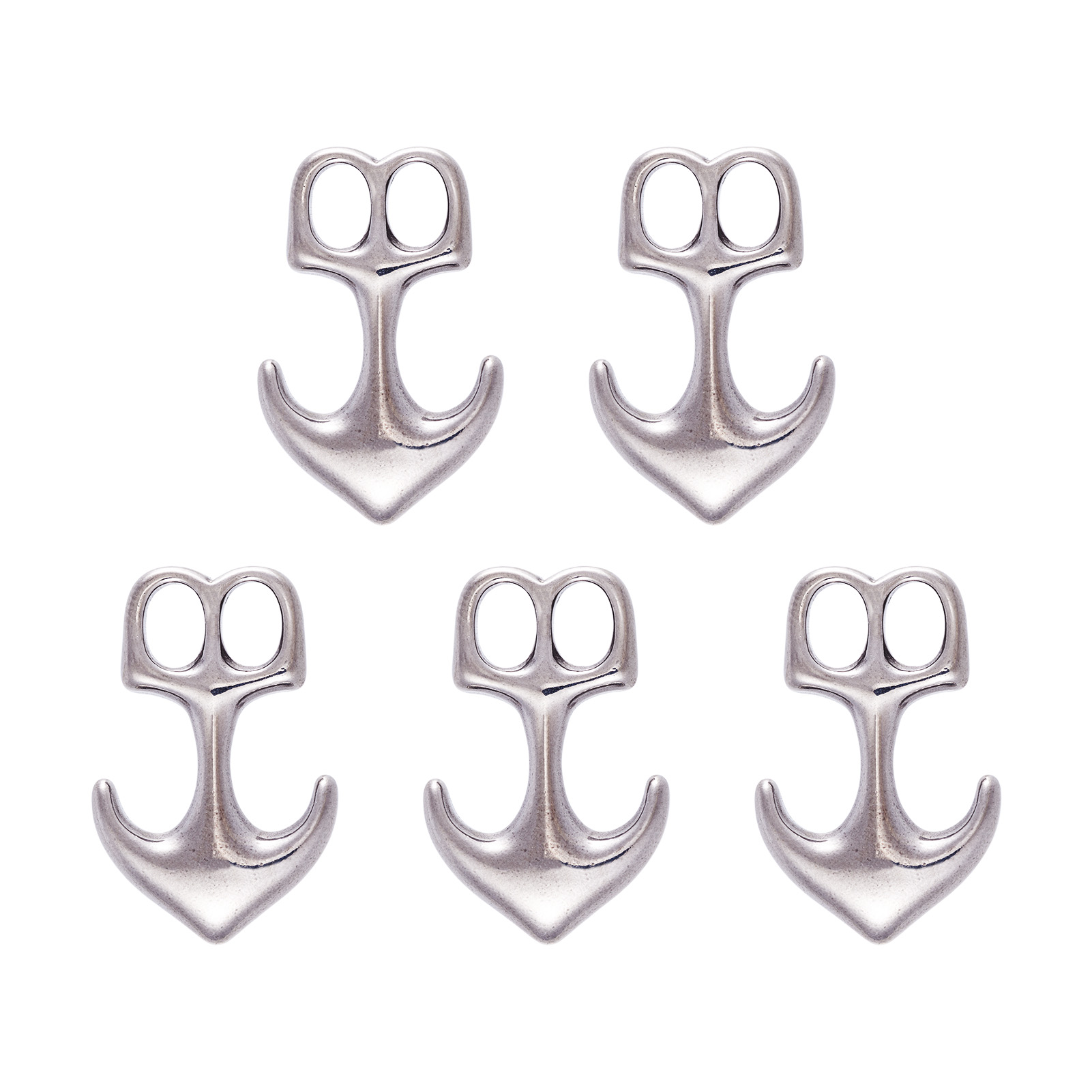 Young Men'S Accessories - ตะขอเกี่ยวแบบสมอ 5 ชิ้น ทำจากสแตนเลส 304 สำหรับเชื่อมต่อสายหนัง