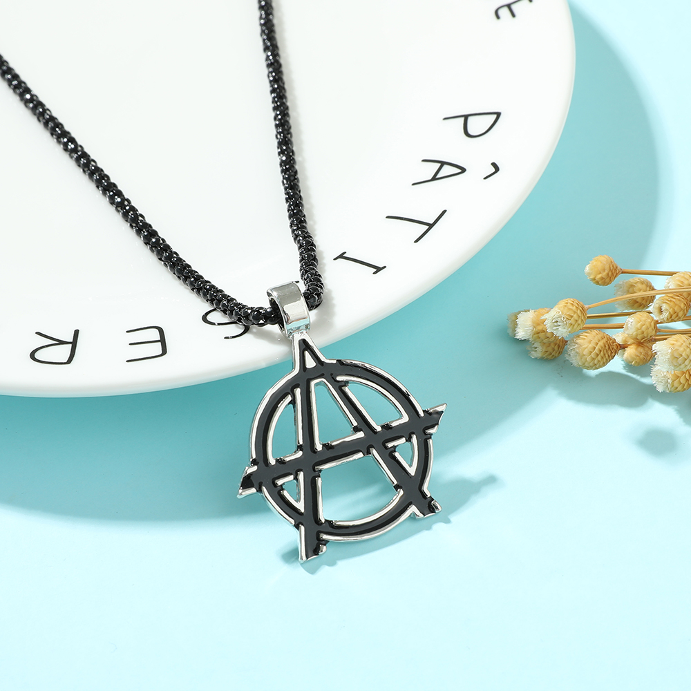 Men'S Accessories Jewelry - ภาพยนตร์อเวนเจอร์ส ซิมโบล ตัวอักษร A โลโก้สร้อยคอวินเทจ อนาธิปไตย