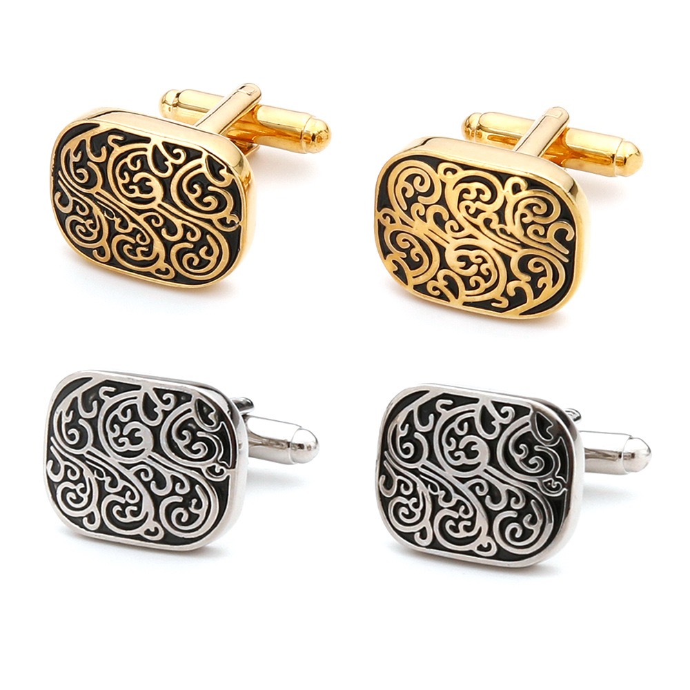 Men'S Accessories Office - คุณภาพสูง Gold Cufflinks Vintage รูปแบบโป๊กเกอร์ Bird