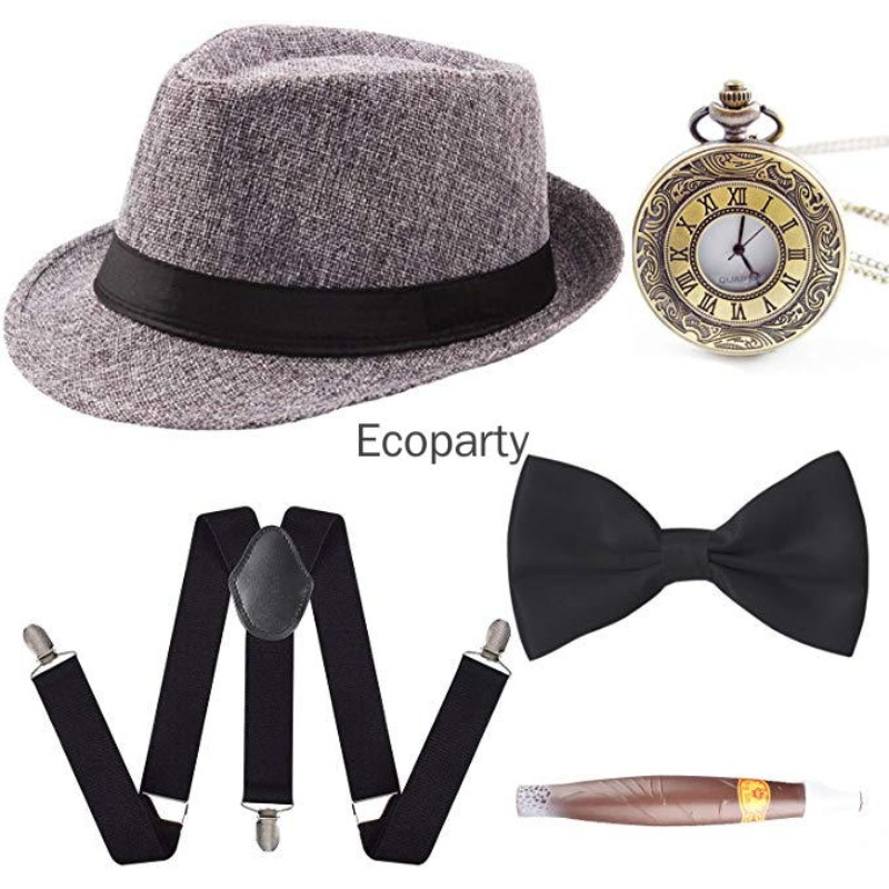 Men'S Accessories In The 1920S - เครื่องประดับสำหรับผู้ชายยุค 1920 ชุดเครื่องแต่งกายแก๊สบี้ยุค 20 ชุดหมวกปานามา ชุดคอสตูมยุค