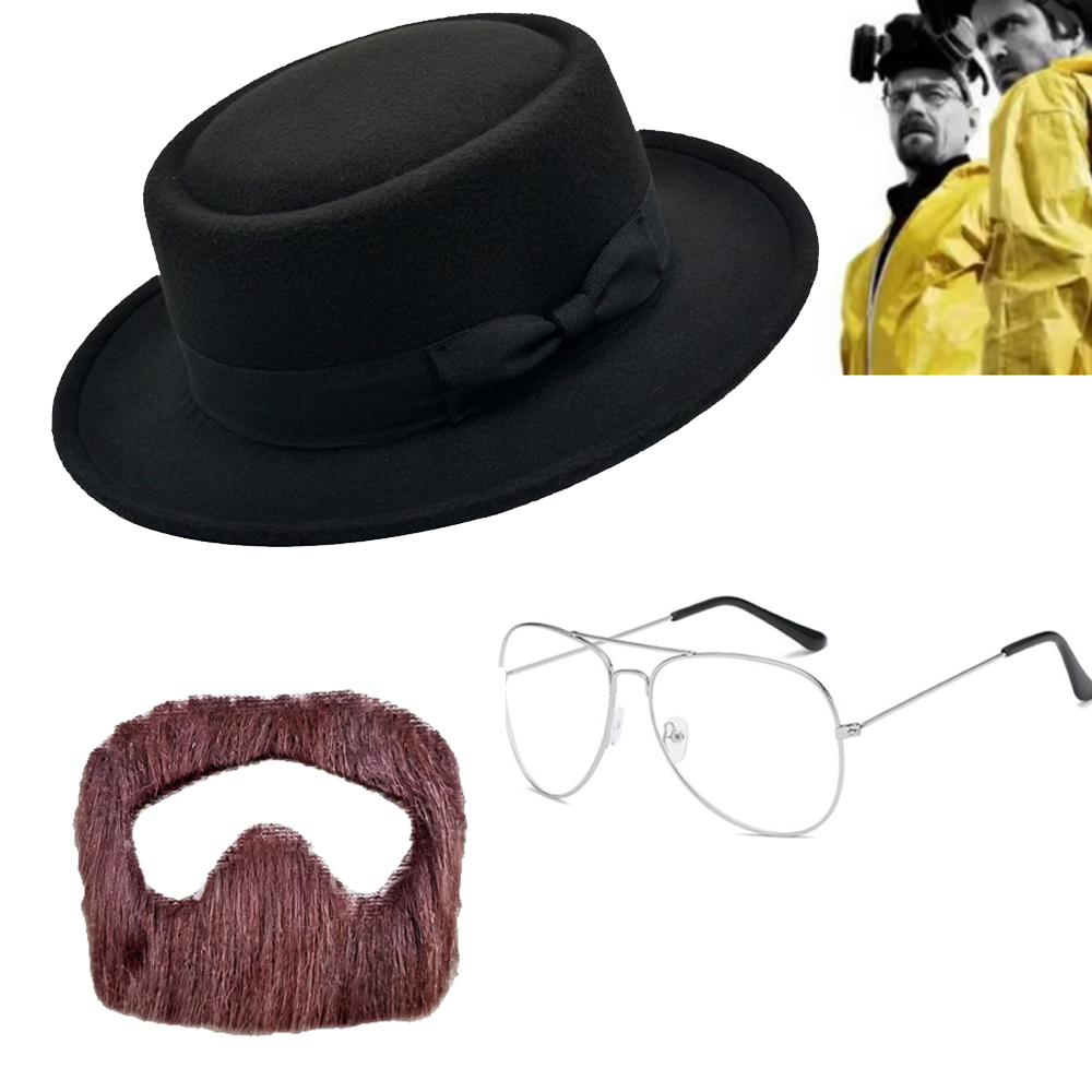 Men'S Accessories Glasses - ชุดคอสเพลย์วอลเตอร์ ไวท์ พร้อมหนวด หมวก แว่นตา อุปกรณ์ประกอบฉากจากภาพยนตร์
