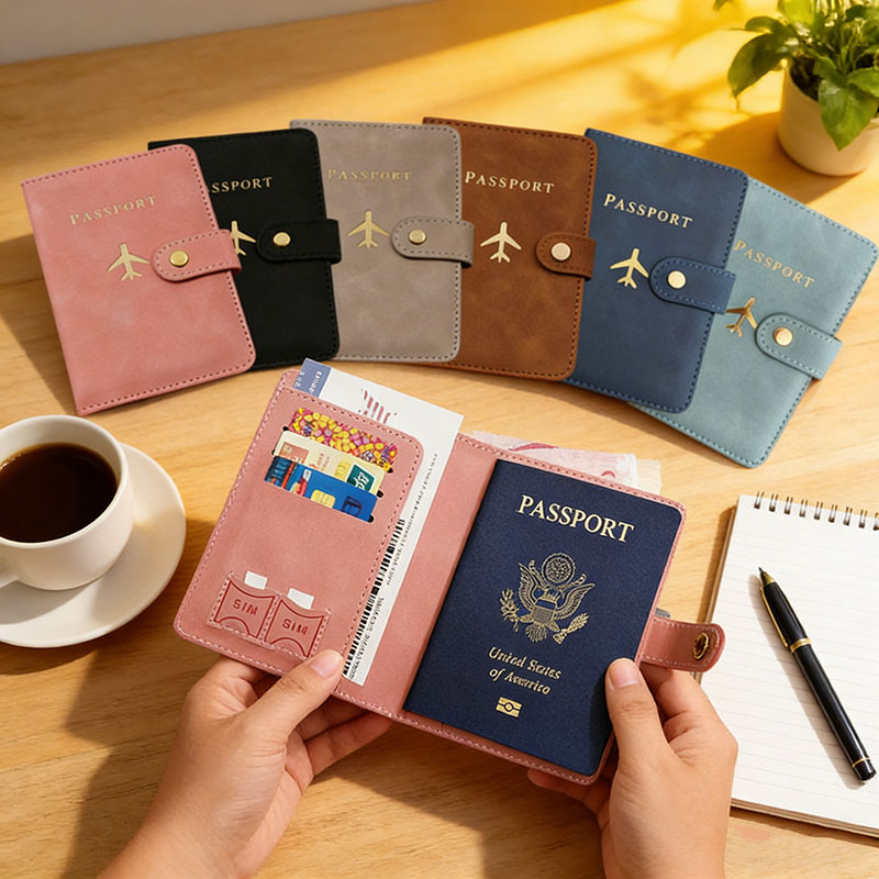 Men'S Accessories Wallet - ซองหนังใส่พาสปอร์ต กระเป๋าใส่บัตรเครดิต สำหรับเดินทาง สำหรับผู้หญิง/ผู้ชาย พร้อมตัวล็อค