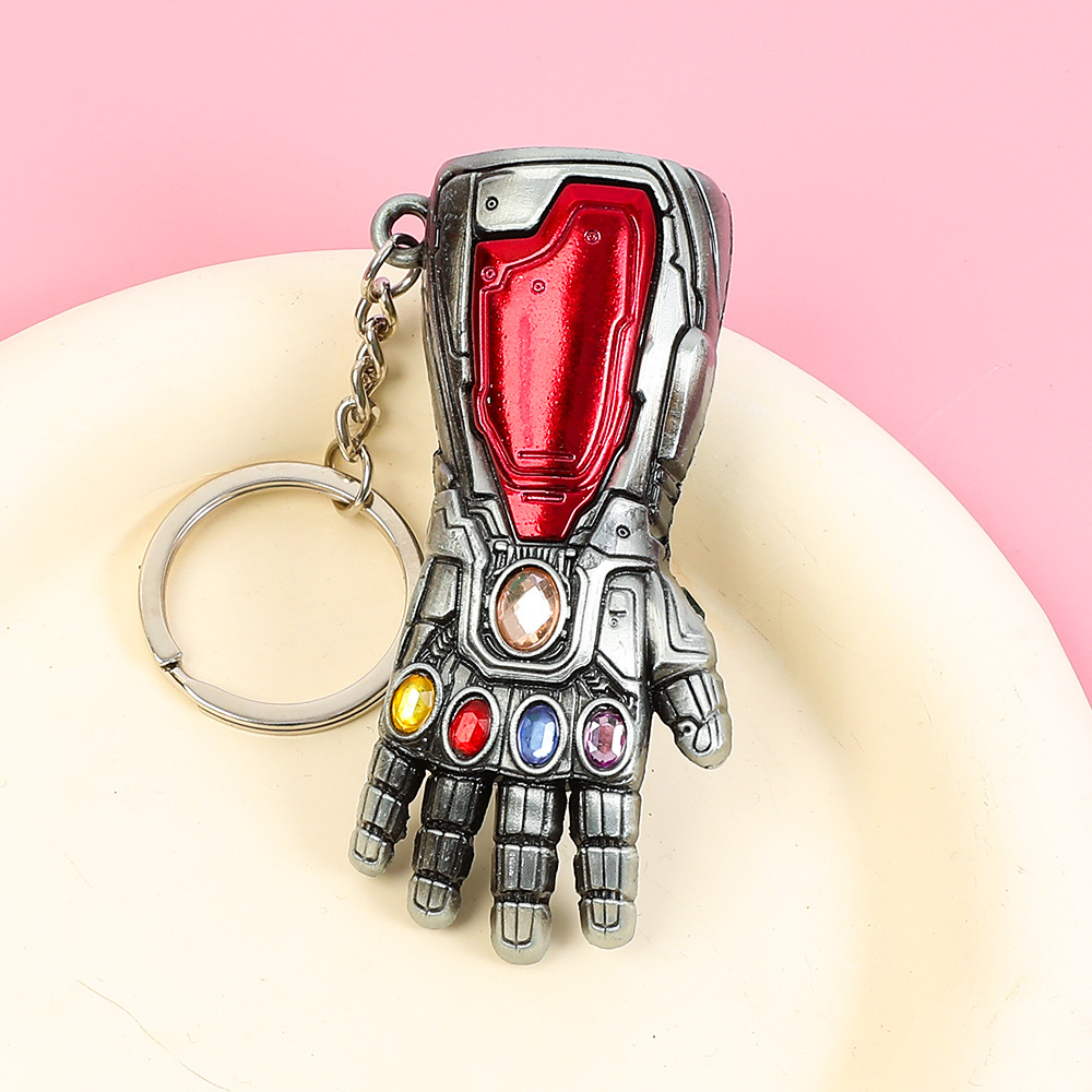 Men Accessories Unique - พวงกุญแจถุงมือไอรอนแมน อินฟินิตี้ - จี้หินอินฟินิตี้ อเวนเจอร์ส ดีไซน์เท่ห์