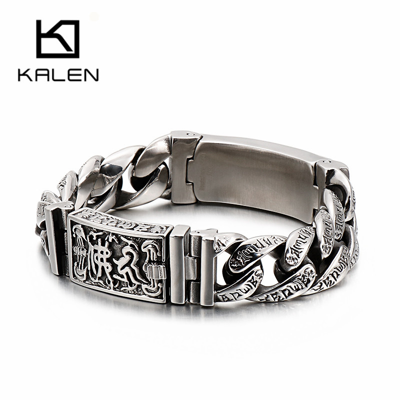 Kalen Punk CHAIN Skull กําไลข้ - Men Accessories Bd บทวิจารณ์และราคา
