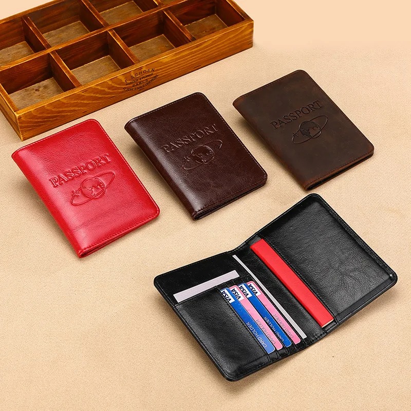 Unisex ปกหนังสือเดินทางหนังแท้ - Men'S Accessories Wallet บทวิจารณ์และราคา