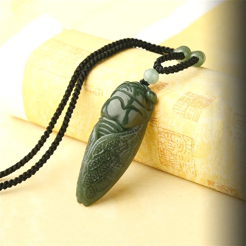 หยกธรรมชาติHetian Cicadaลูกปัด - Men Accessories For Hand บทวิจารณ์และราคา