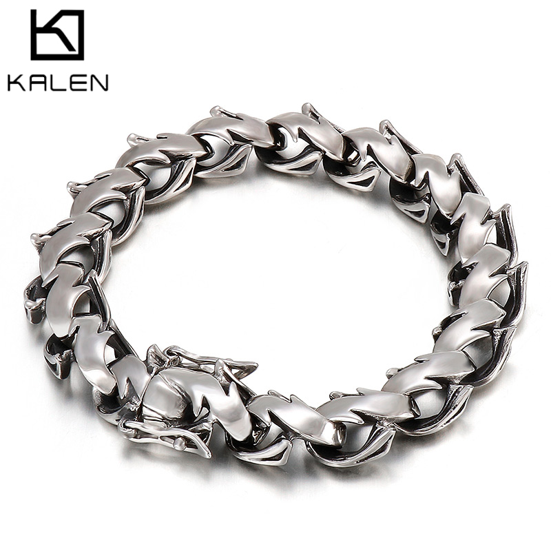 KALEN ขัด Chunky สร้อยข้อมือผู - Men Accessories Bd บทวิจารณ์และราคา