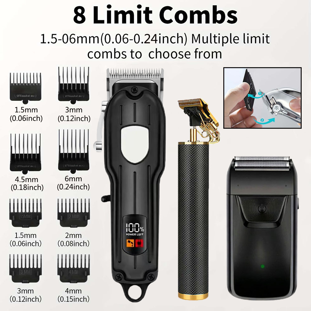 ชุดเครื่องตัดผมมืออาชีพพร้อมจอ - Men'S Accessories Display บทวิจารณ์และราคา