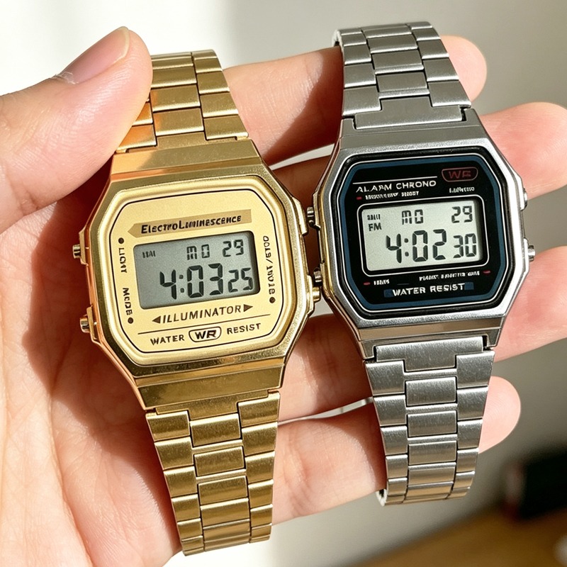 F91W นาฬิกากันน้ำย้อนยุคดิจิตอ - Men'S Accessories Display บทวิจารณ์และราคา