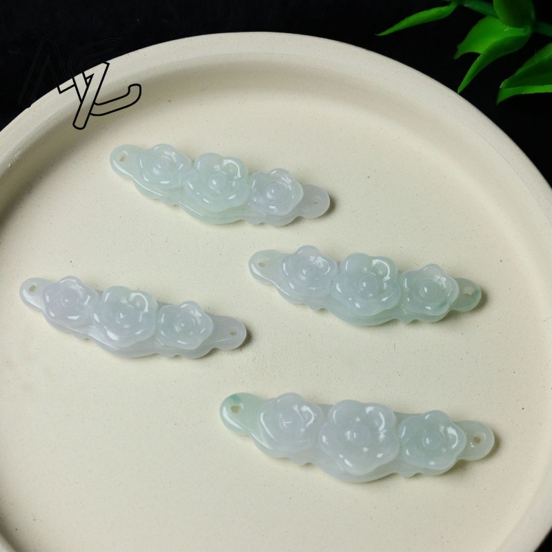 1 ชิ้น จี้หยกธรรมชาติรูปดอกไม้ - Men'S Accessories Jewelry บทวิจารณ์และราคา