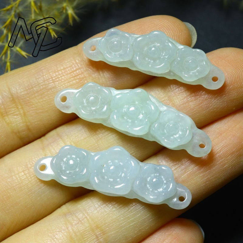 1 ชิ้น จี้หยกธรรมชาติรูปดอกไม้ - Men'S Accessories Jewelry บทวิจารณ์และราคา