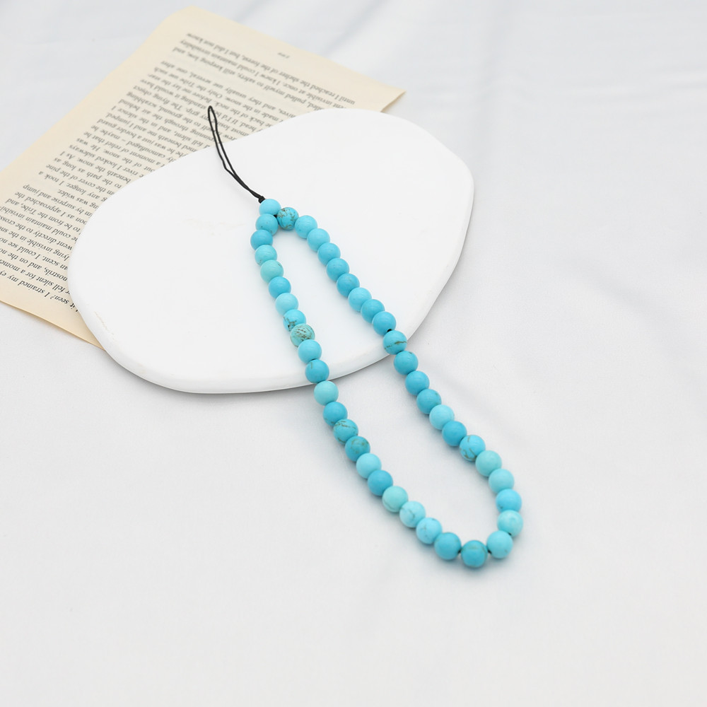 8MM Blue Turquoise Beaded โทรศ - Men'S Accessories Vintage บทวิจารณ์และราคา