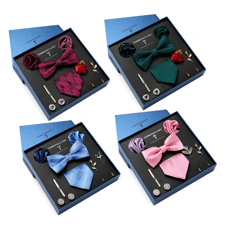 สีเขียว Mens Tie ของขวัญกล่องผ - Neck Tie Set Box บทวิจารณ์และราคา
