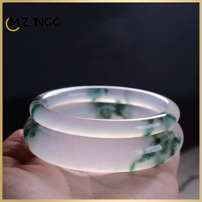 กำไลหยกสีเขียวธรรมชาติกำไลข้อม - Men Accessories For Hand บทวิจารณ์และราคา