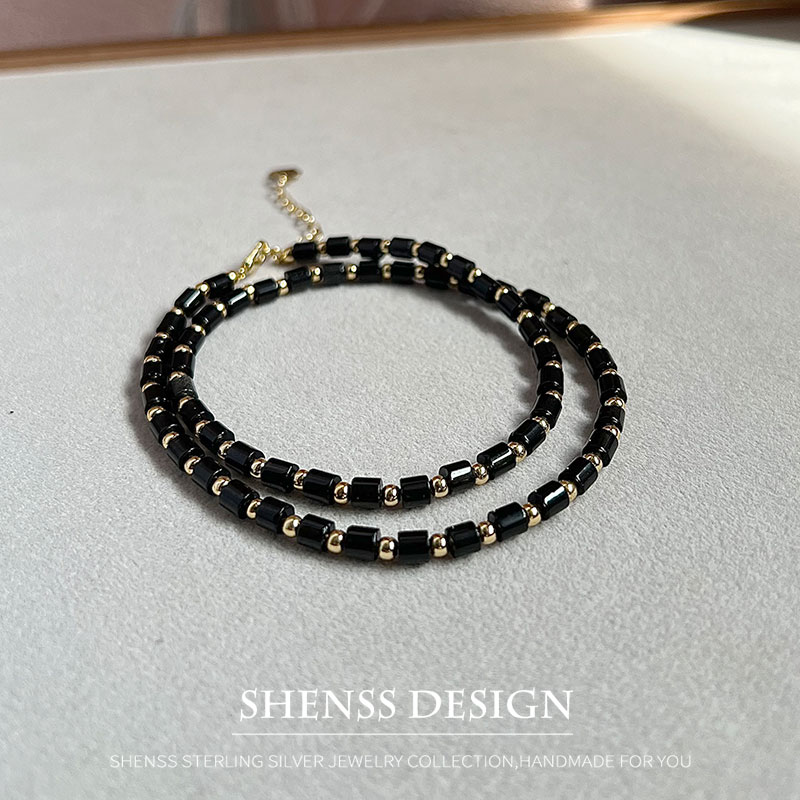 สร้อยคอออบซิเดียน4มม. ทำจากทอง - Men'S Accessories Vintage บทวิจารณ์และราคา