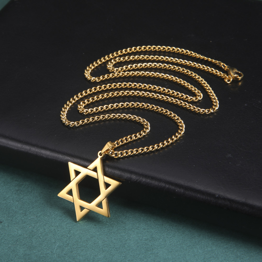 สร้อยคอจี้ดาวหกแฉกสแตนเลสสตีลส - Men'S Accessories Jewelry บทวิจารณ์และราคา