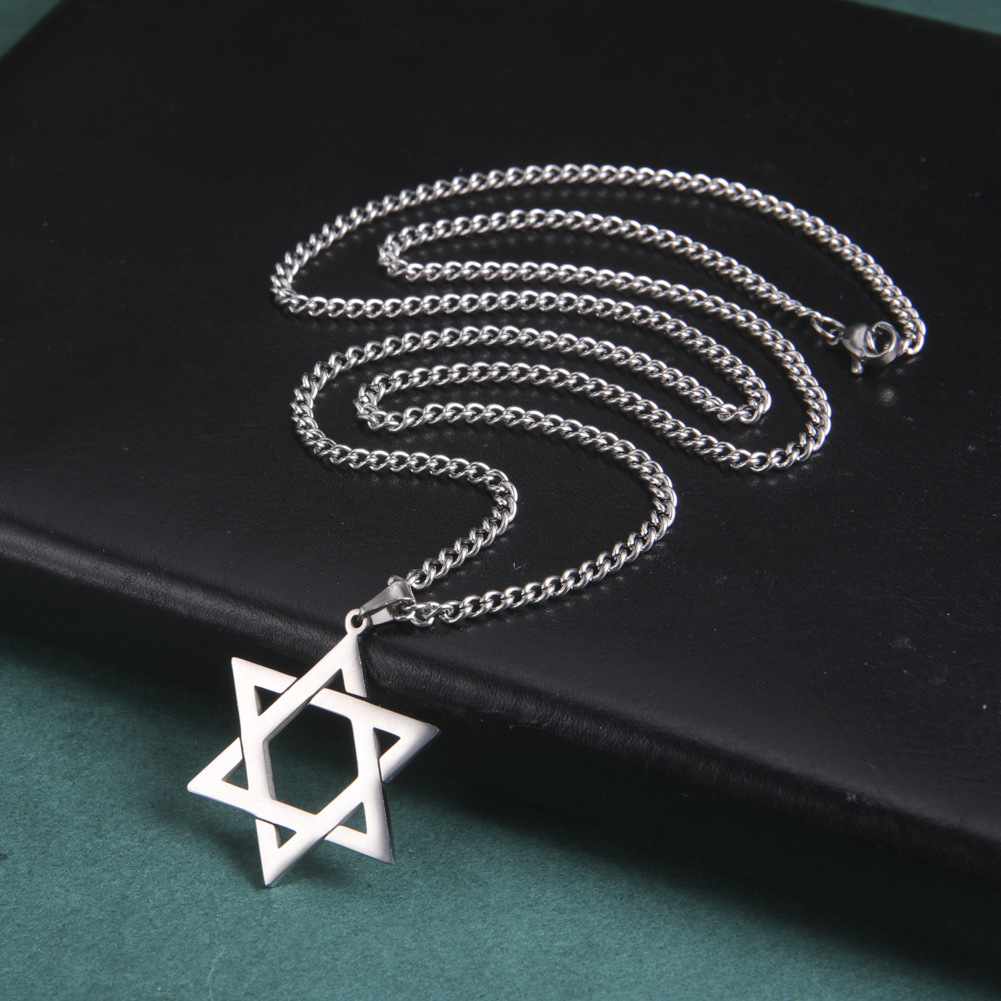 สร้อยคอจี้ดาวหกแฉกสแตนเลสสตีลส - Men'S Accessories Jewelry บทวิจารณ์และราคา