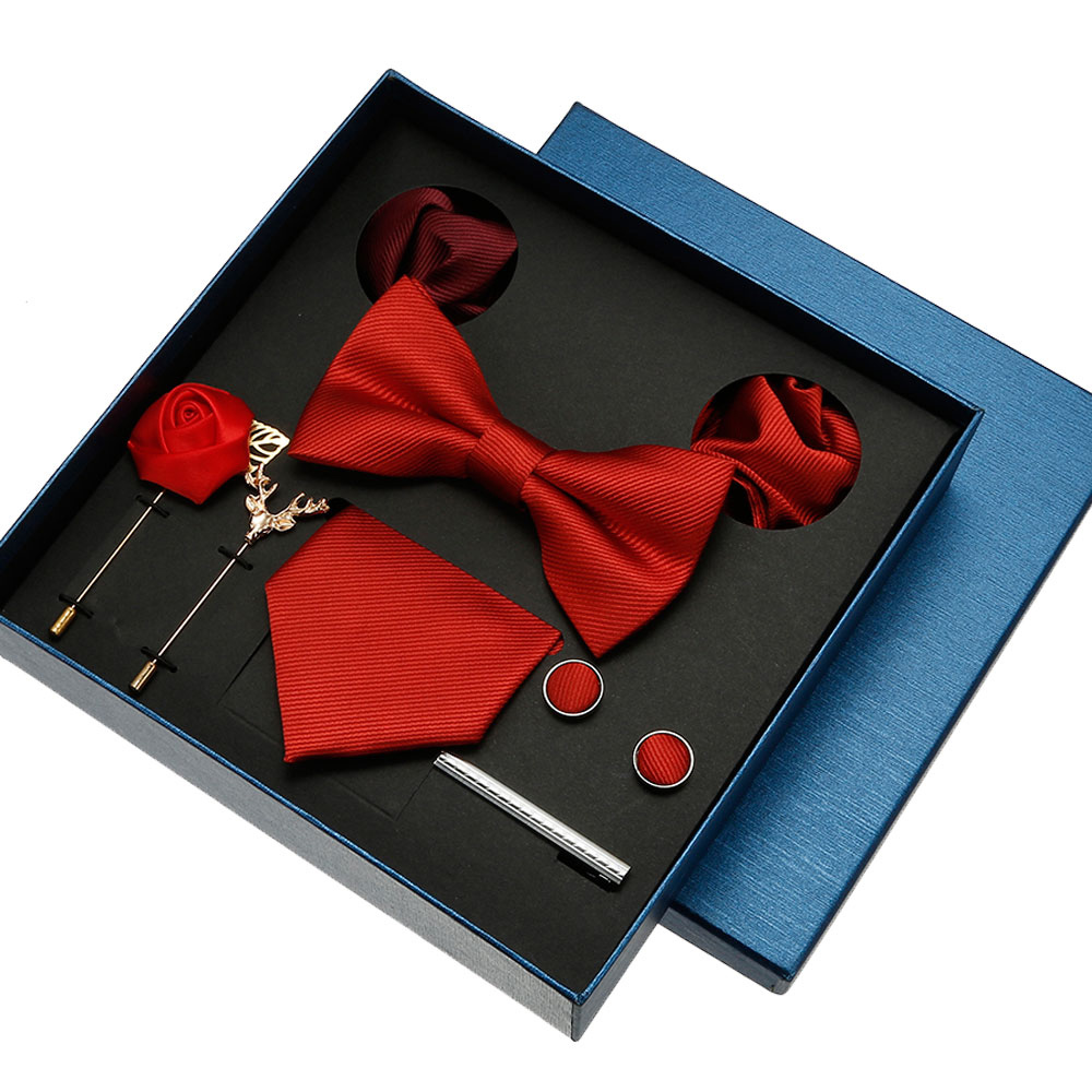 ชุดเนคไทสีทึบสำหรับผู้ชายกล่อง - Neck Tie Set Box บทวิจารณ์และราคา