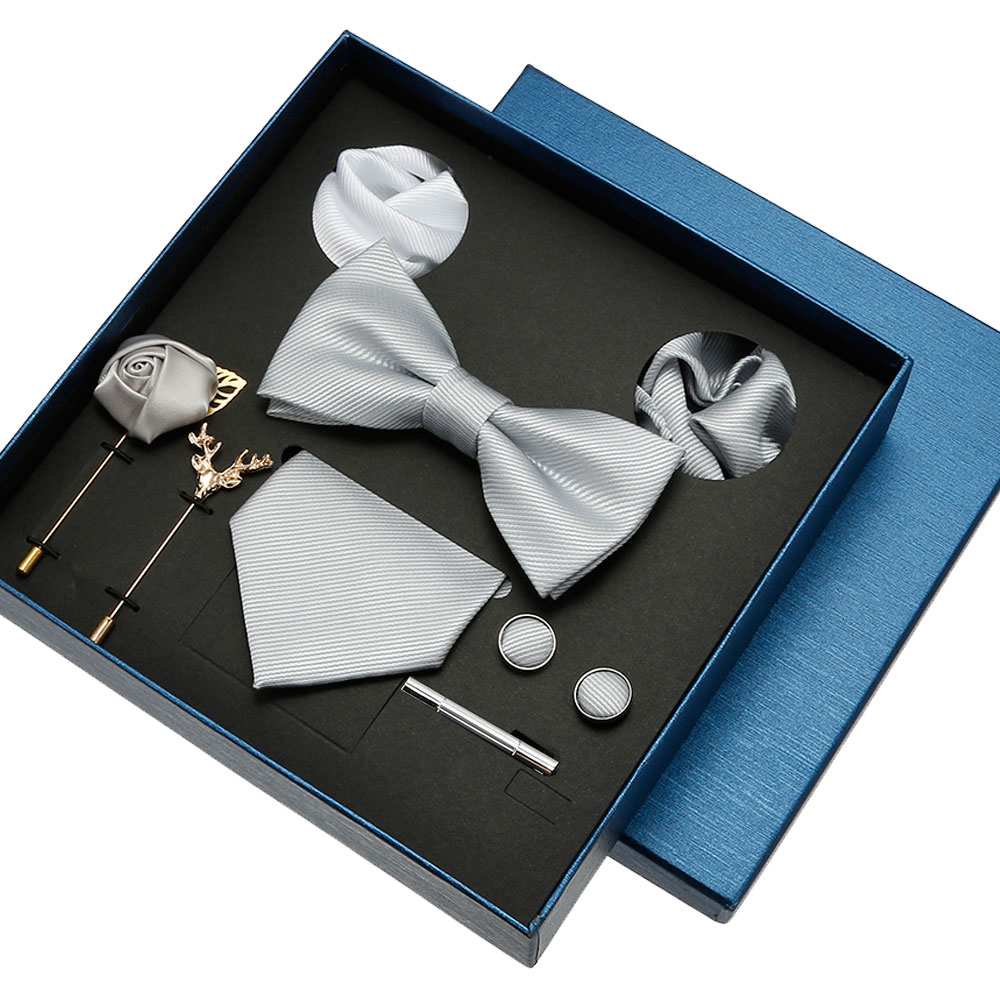 ชุดเนคไทสีทึบสำหรับผู้ชายกล่อง - Neck Tie Set Box บทวิจารณ์และราคา