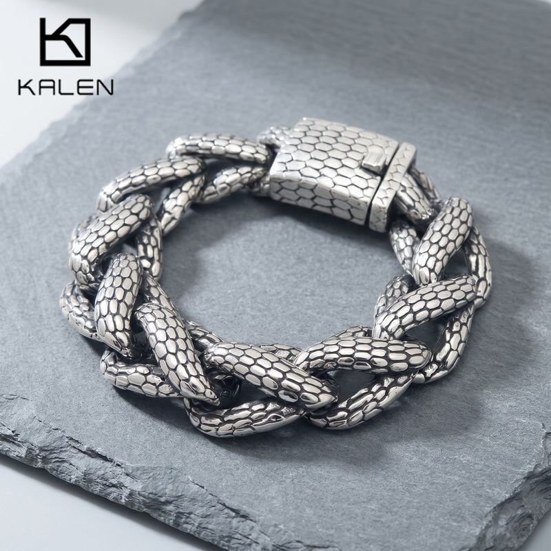 สร้อยข้อมือผู้ชายแบบ Cuban Lin - Men Accessories Bd บทวิจารณ์และราคา